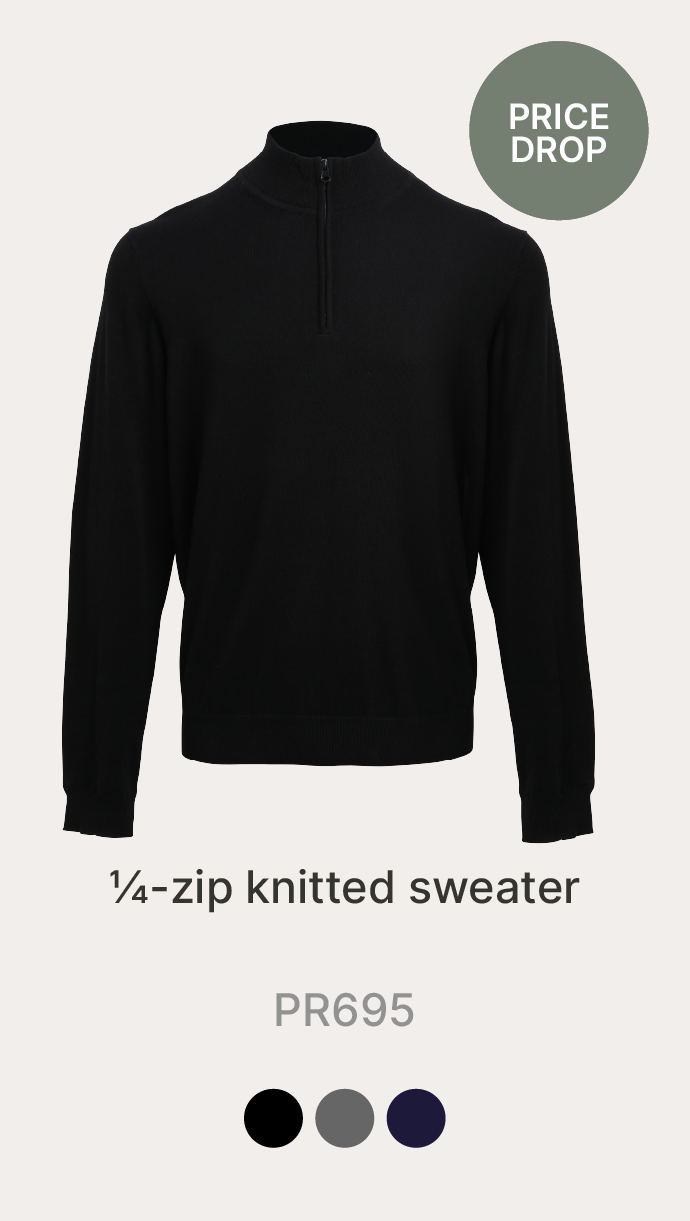 Premier 1/4-zip knitted sweater