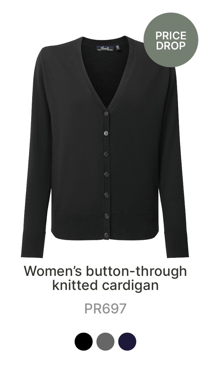 Women's button-through knitted cardigan