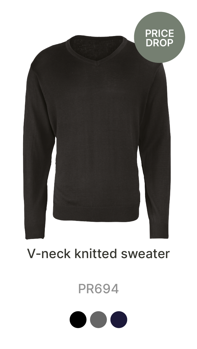 V-neck knitted sweater