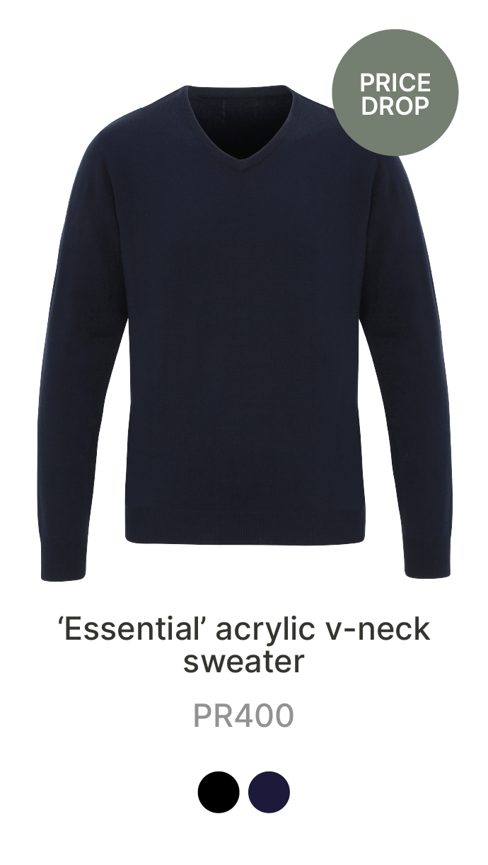 'Essential' acrylic v-neck sweater