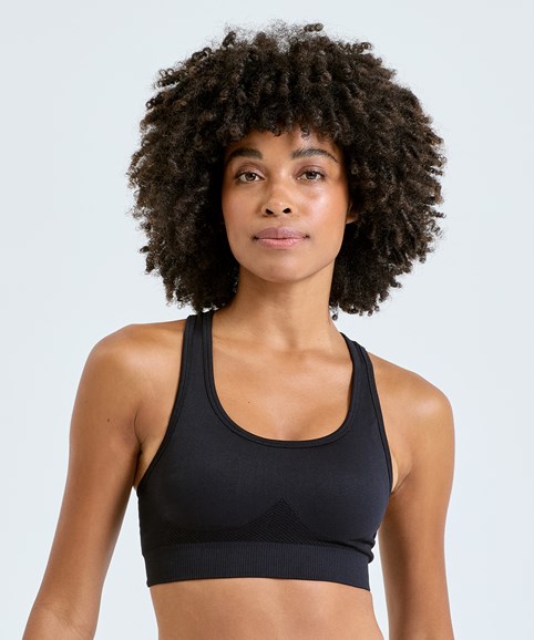 TriDri® seamless '3D fit' multi-sport sculpt solid colour bra