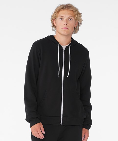 Unisex polycotton fleece full-zip hoodie