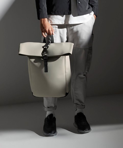 Sac à Dos avec Rabat Enroulable Roll-Top en Polyuréthane mat