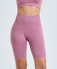 Women’s TriDri® ribbed seamless '3D Fit' cycle shorts