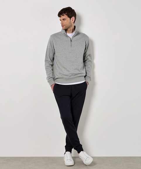 Regular fit 1/4 zip sweatshirt